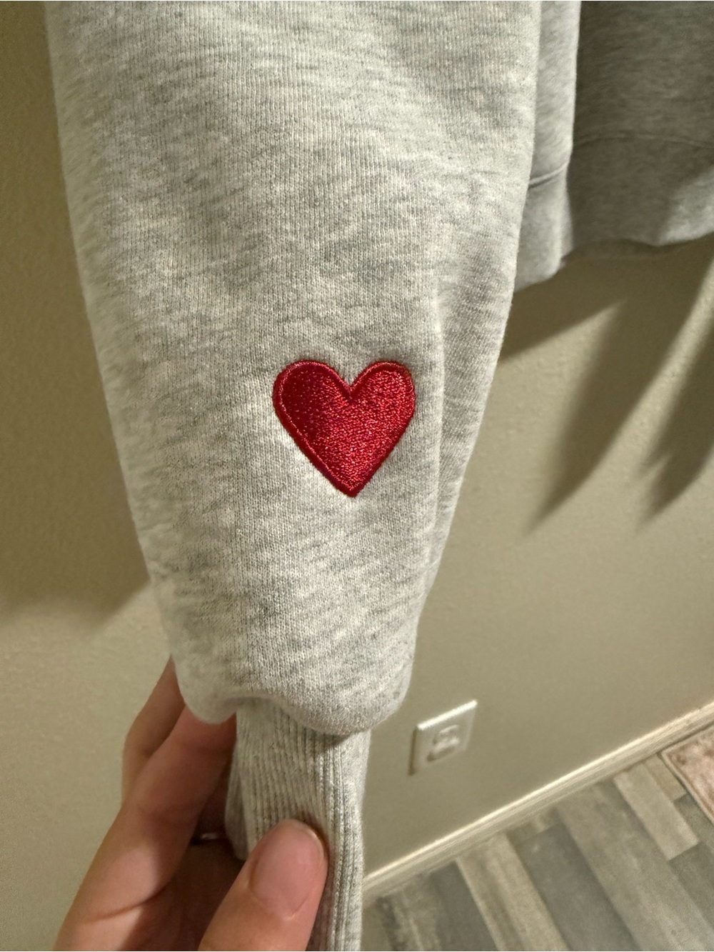 PARKER White Hoodie with Red and Navy Logo - Picture 3 of 8